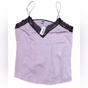NWT Old Navy Lace Lingerie Style Cami Tank Top Flowy Blouse | L